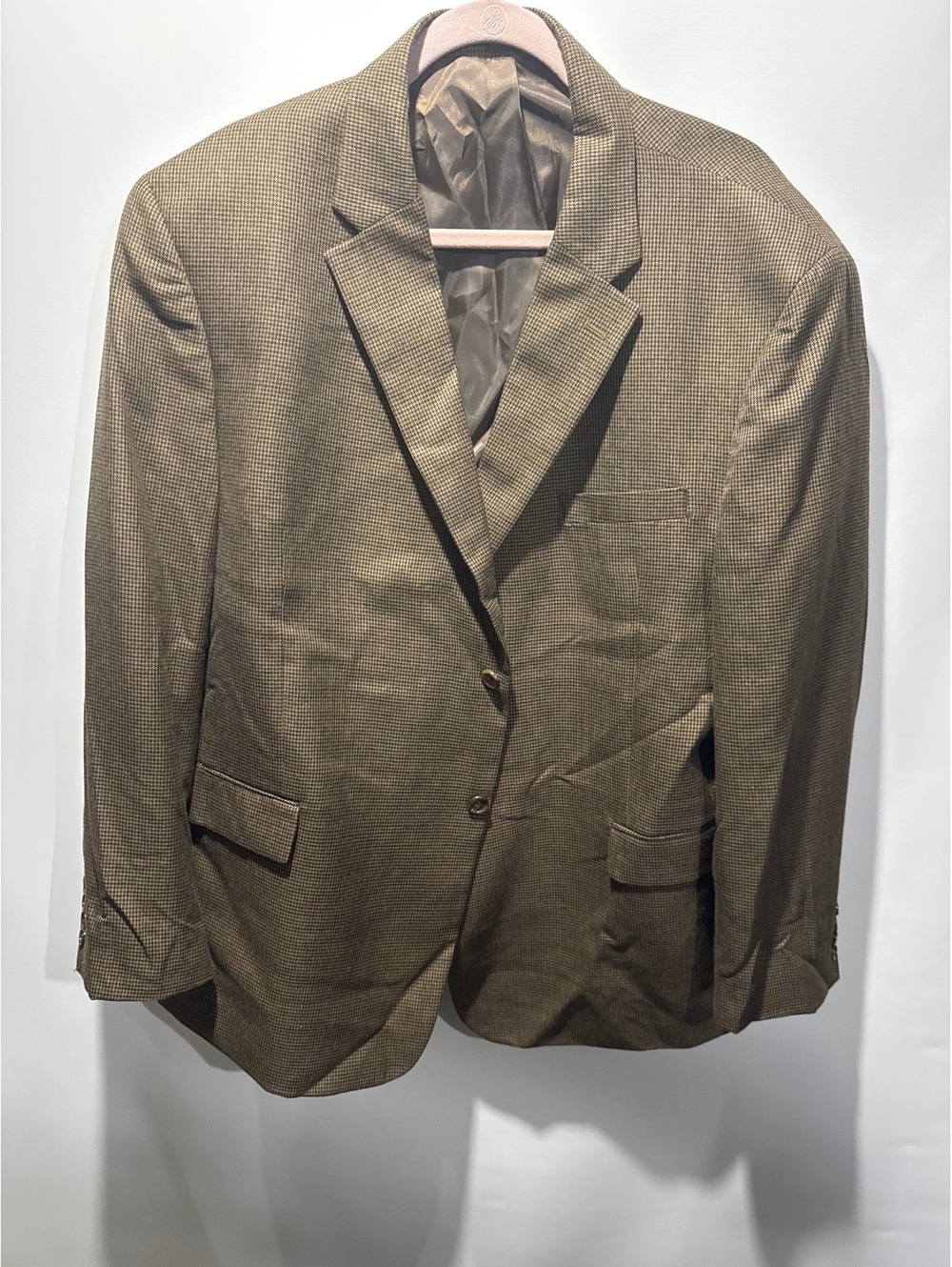Jones New York Men's Brown Polyester Viscose Blazer Suit 50R